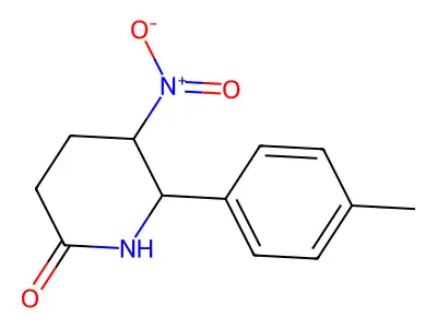 6-(4-Methylphenyl)-5-nitro-2-piperidinone structure