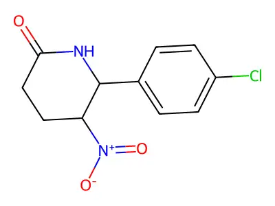 6-(4-Chlorophenyl)-5-nitropiperidin-2-one structure