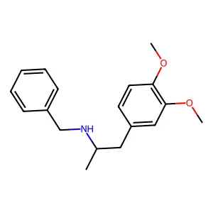 N-Benzyl-3,4-dimethoxyamphetamine structure