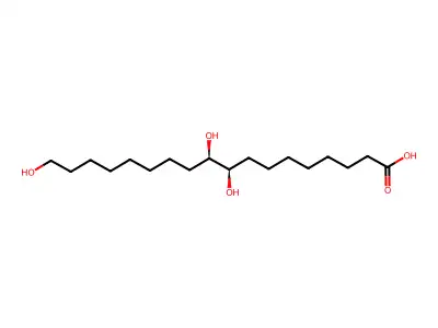 9,10,18-Trihydroxystearic acid structure