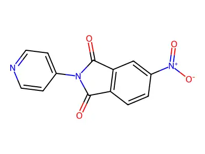 5-nitro-2-(pyridin-4-yl)-2,3-dihydro-1H-isoindole-1,3-dione structure