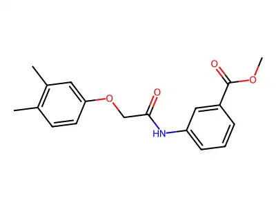 Methyl 3-[[2-(3,4-dimethylphenoxy)acetyl]amino]benzoate structure