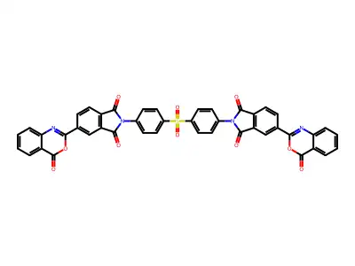 2-[4-[4-[1,3-dioxo-5-(4-oxo-3,1-benzoxazin-2-yl)isoindol-2-yl]phenyl]sulfonylphenyl]-5-(4-oxo-3,1-benzoxazin-2-yl)isoindole-1,3-dione structure