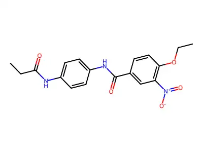 4-ethoxy-3-nitro-N-[4-(propanoylamino)phenyl]benzamide structure