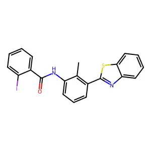 N-[3-(1,3-benzothiazol-2-yl)-2-methylphenyl]-2-iodobenzamide structure