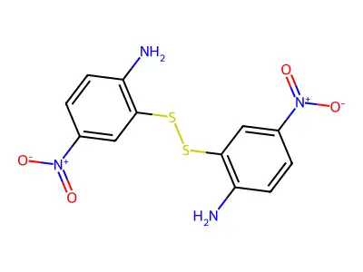 Benzenamine, 2,2'-dithiobis[4-nitro- structure