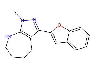 3-(Benzofuran-2-yl)-1-methyl-1,4,5,6,7,8-hexahydropyrazolo[3,4-b]azepine structure