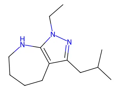 1-Ethyl-3-isobutyl-1,4,5,6,7,8-hexahydropyrazolo[3,4-b]azepine structure