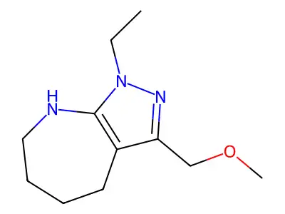 1-Ethyl-3-(methoxymethyl)-1,4,5,6,7,8-hexahydropyrazolo[3,4-b]azepine structure