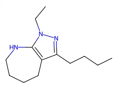 3-Butyl-1-ethyl-1,4,5,6,7,8-hexahydropyrazolo[3,4-b]azepine structure