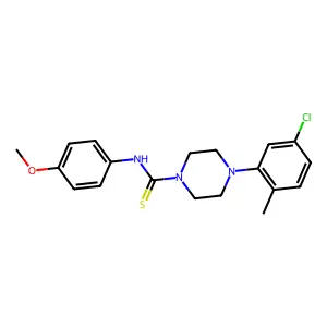 4-(5-chloro-2-methylphenyl)-N-(4-methoxyphenyl)piperazine-1-carbothioamide structure