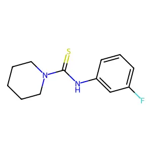 N-(3-fluorophenyl)piperidine-1-carbothioamide structure