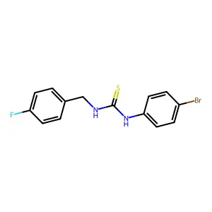 1-(4-Bromophenyl)-3-(4-fluorobenzyl)thiourea structure