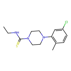 4-(5-chloro-2-methylphenyl)-N-ethylpiperazine-1-carbothioamide structure