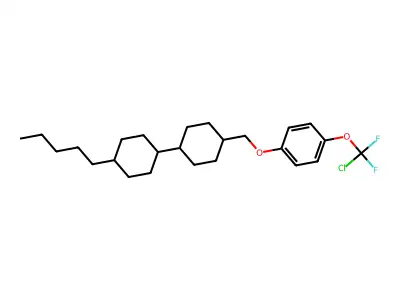 1-[Chloro(difluoro)methoxy]-4-[[4-(4-pentylcyclohexyl)cyclohexyl]methoxy]benzene structure