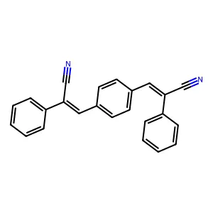 3,3'-(1,4-Phenylene)bis(2-phenylacrylonitrile) structure