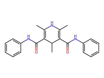2,4,6-trimethyl-3-N,5-N-diphenyl-1,4-dihydropyridine-3,5-dicarboxamide structure