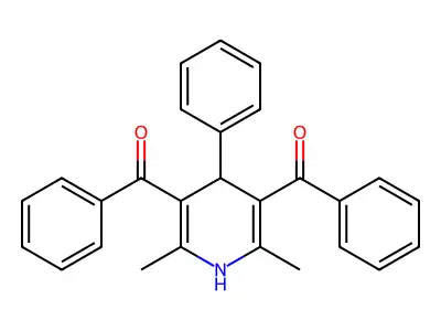 3,5-Dibenzoyl-2,6-dimethyl-4-phenyl-1,4-dihydropyridine structure