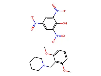 Piperidine, 1-(2,6-dimethoxybenzyl)-, picrate structure