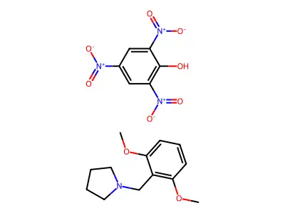 Pyrrolidine, 1-(2,6-dimethoxybenzyl)-, picrate structure