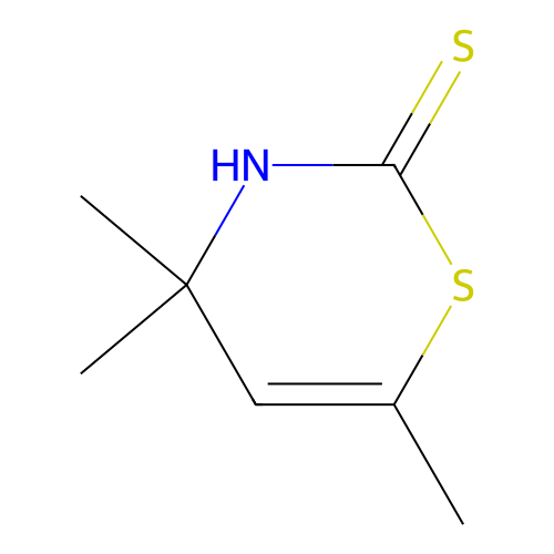 4,4,6-Trimethyl-3,4-dihydro-2H-1,3-thiazine-2-thione structure