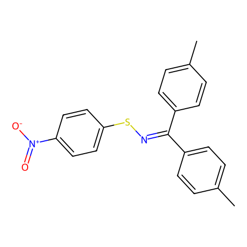 1,1-bis(4-methylphenyl)-N-[(4-nitrophenyl)sulfanyl]methanimine structure