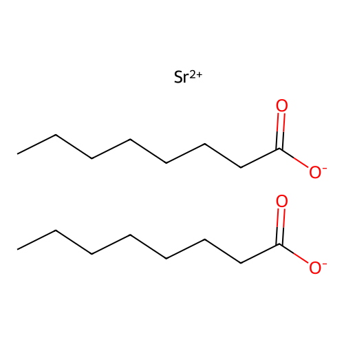 Strontium(2+) octanoate structure