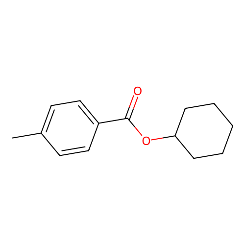 Cyclohexyl 4-methylbenzoate structure