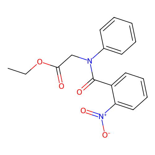 Ethyl ({2-nitrobenzoyl}anilino)acetate structure