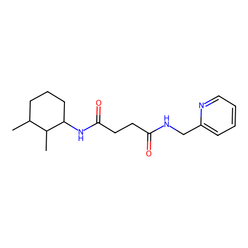 N-(2,3-dimethylcyclohexyl)-N'-(pyridin-2-ylmethyl)butanediamide structure