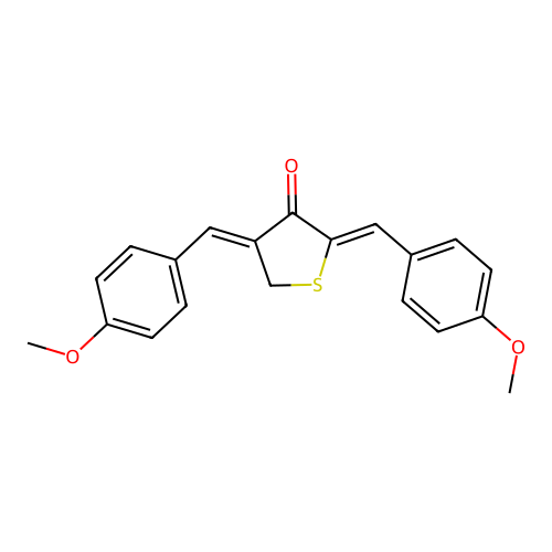 (2Z,4Z)-2,4-bis[(4-methoxyphenyl)methylidene]thiolan-3-one structure
