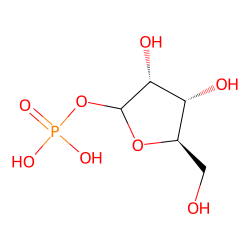 D-Ribose 1-phosphate structure