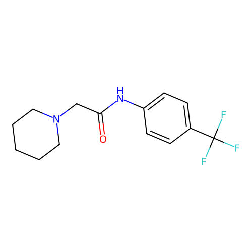 2-(1-piperidinyl)-N-[4-(trifluoromethyl)phenyl]acetamide structure