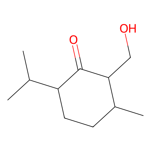 2-(Hydroxymethyl)-3-methyl-6-propan-2-ylcyclohexan-1-one structure