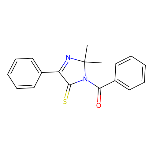 (2,2-Dimethyl-4-phenyl-5-sulfanylideneimidazol-1-yl)-phenylmethanone structure