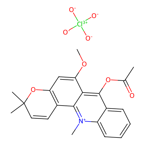 Acetylacronycinium perchlorate structure
