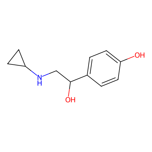 4-(2-Cyclopropylamino-1-hydroxyethyl)phenol structure