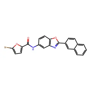 5-Bromo-N-[2-(naphthalen-2-yl)-1,3-benzoxazol-5-yl]furan-2-carboxamide structure