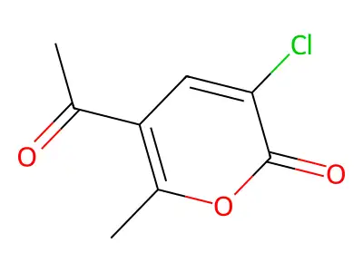 5-Acetyl-3-chloro-6-methyl-2H-pyran-2-one structure