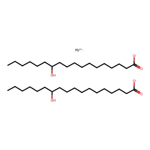 Lead 12-hydroxyoctadecanoate structure