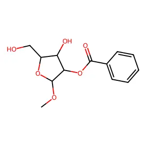 Methyl 2-o-benzoylpentofuranoside structure