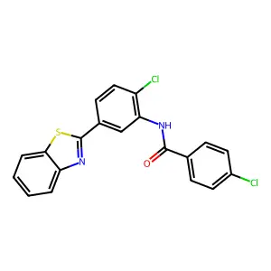 N-[5-(1,3-benzothiazol-2-yl)-2-chlorophenyl]-4-chlorobenzamide structure