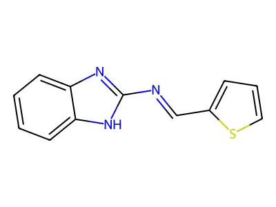 N-(1H-benzimidazol-2-yl)-1-thiophen-2-ylmethanimine structure