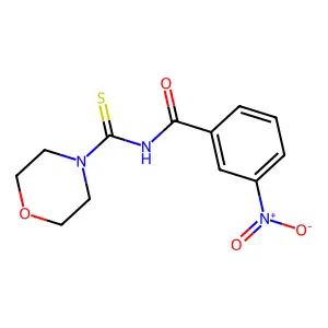 N-(morpholine-4-carbothioyl)-3-nitrobenzamide structure