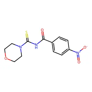 N-(morpholine-4-carbothioyl)-4-nitrobenzamide structure