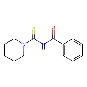 Benzamide, N-(1-piperidinylthioxomethyl)- structure