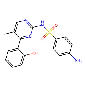 4-amino-N-[4-(2-hydroxyphenyl)-5-methylpyrimidin-2-yl]benzenesulfonamide structure