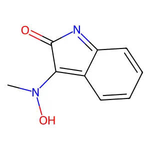 3-[Hydroxy(methyl)amino]indol-2-one structure