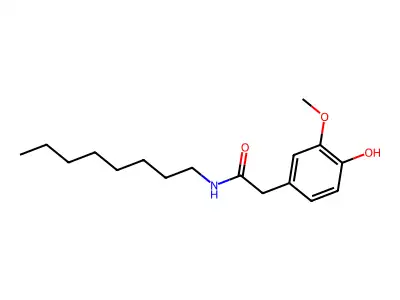 Octylhomovanillamide structure