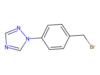 1-(4-(bromomethyl)phenyl)-1H-1,2,4-triazole structure